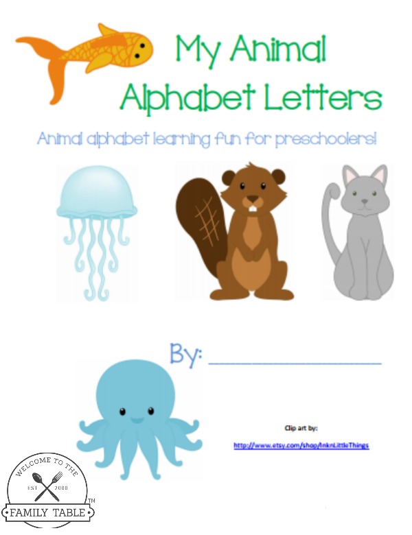 This free animal alphabet pack is perfect for your young animal loving kids.