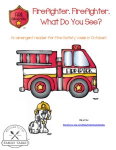 Free Fire Fighter Emergent Reader Printable