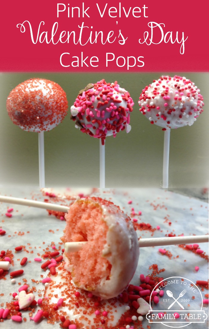 Pink Velvet Valentine's Day Cake Pops