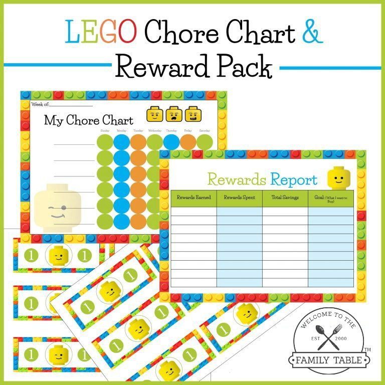 Free Printable Lego Chore Chart