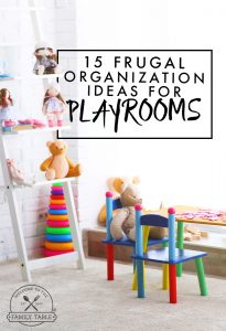 Looking for some frugal organization ideas for playrooms? Here are 15 great ideas to get you started!