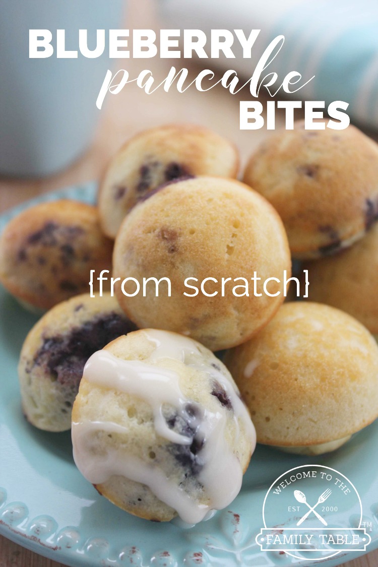 Blueberry Pancake Bites {from scratch}