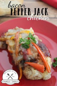 This delicious bacon pepper jack chicken is the perfect recipe for any night of the week! :: welcometothefamilytable.com