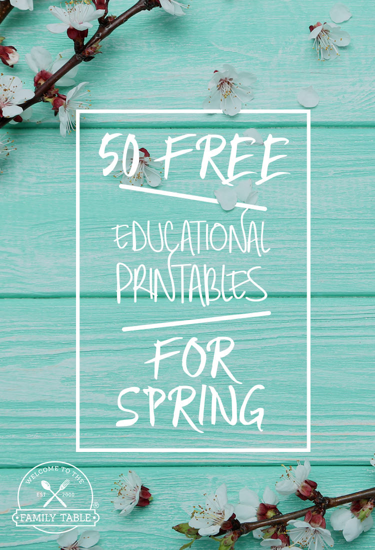 50 Free Educational Printables for Spring