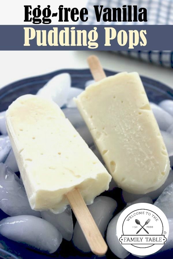 Egg-free Vanilla Pudding Pops