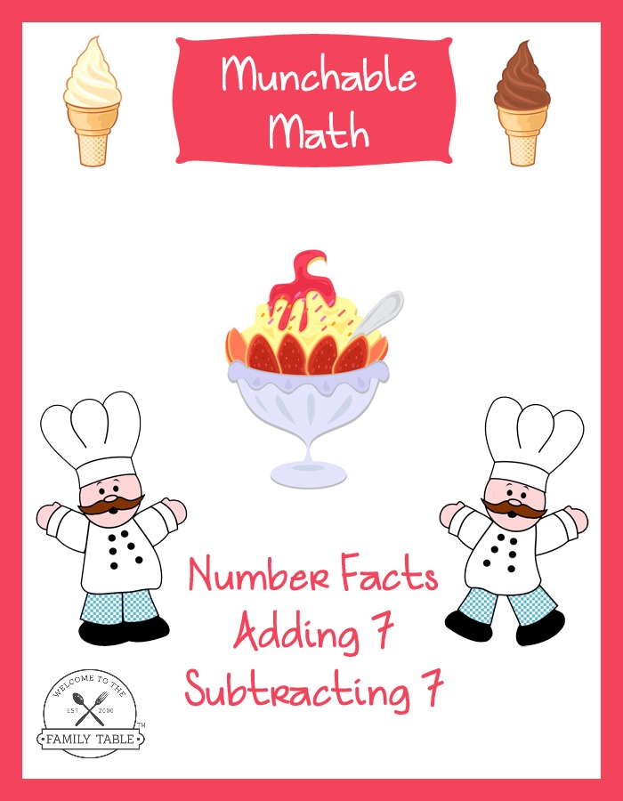 Free Elementary Math Worksheets: Munchable Math-Ice Cream