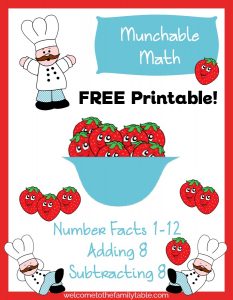 Come grab your FREE munchable math strawberry packet today!