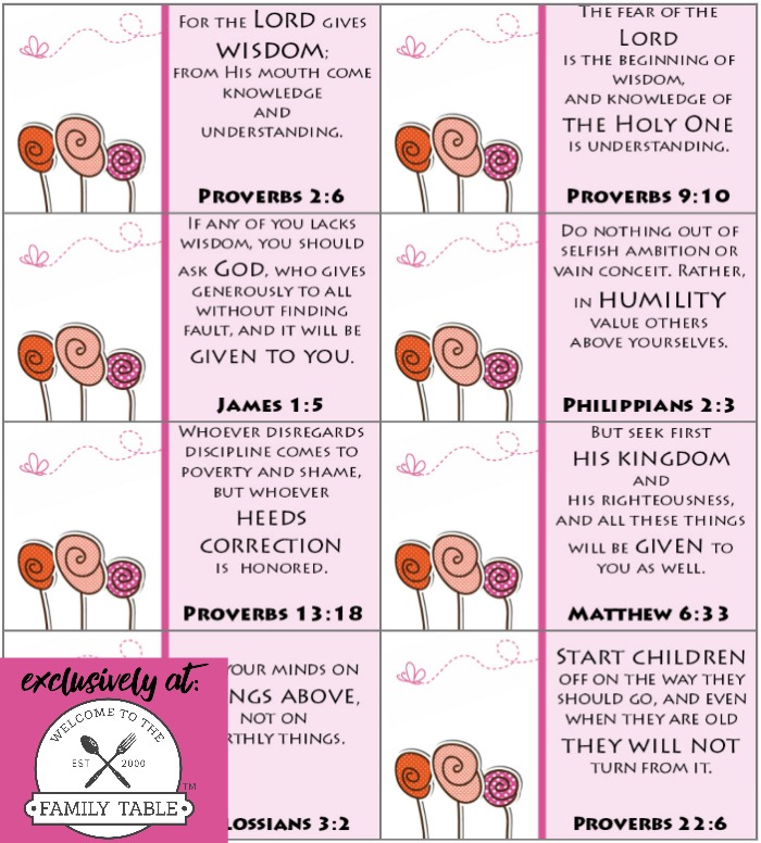 Come grab these FREE 12 Bible Verses for Back to School