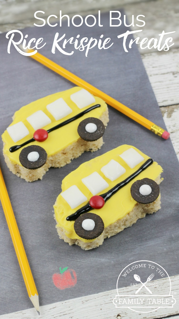 These school bus rice krispie treats are so much fun to make with the kids!
