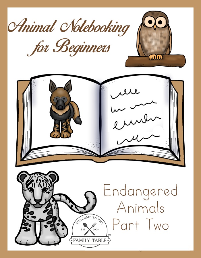 Animal Notebooking for Beginners – Endangered Animals, Pt. 2
