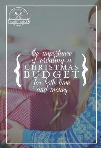 Creating a Christmas budget for time and money will not only help you accomplish your goals but will provide you with a peaceful holiday season!