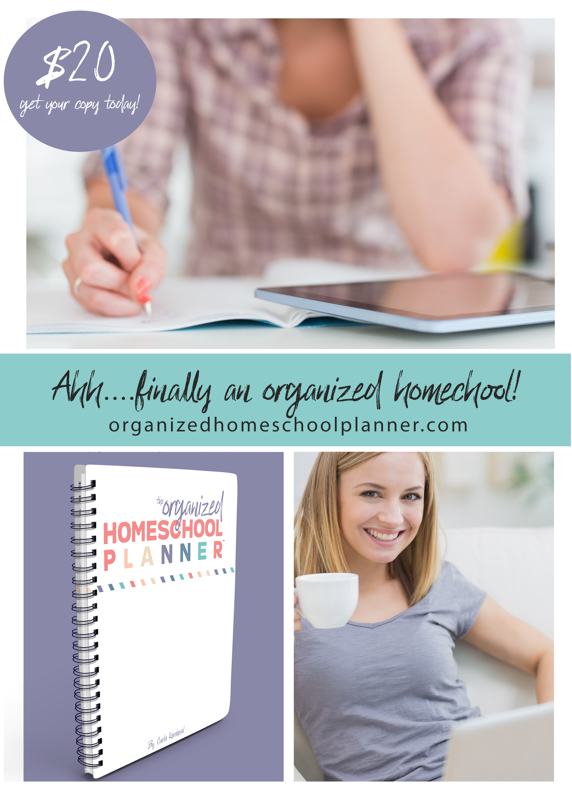 Looking to get your homeschool organized without a huge paper trail? The Organized Homeschool Planner™ can help!