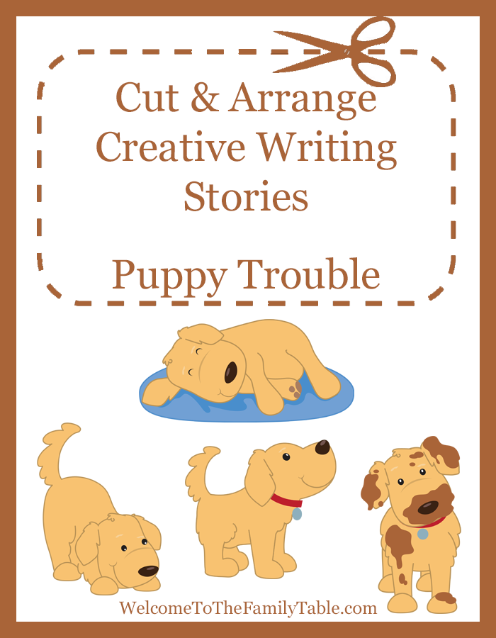 Cut and Arrange Creative Writing Stories for Kids – Puppy Trouble