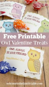 Owl Valentine Printable Pinnable Image