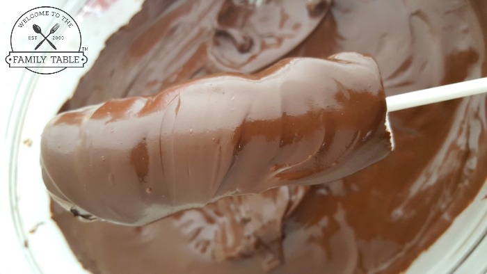 chocolate covered marshmallow pop