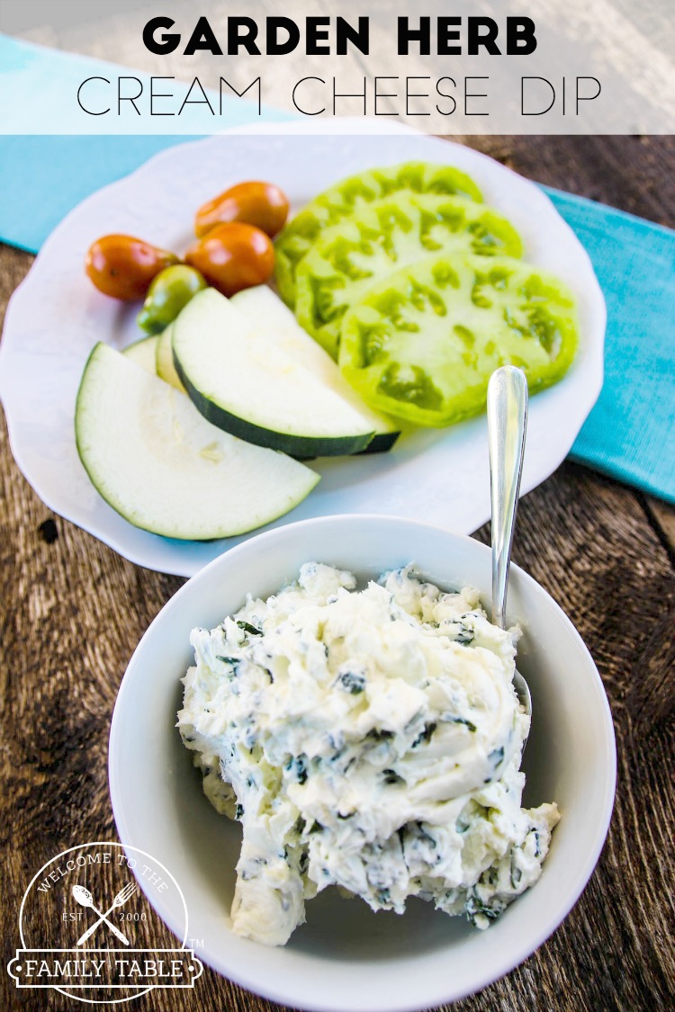 Looking for a tasty dip to use up your garden herbs? Our Garden Herb Cream Cheese Dip will do the trick!
