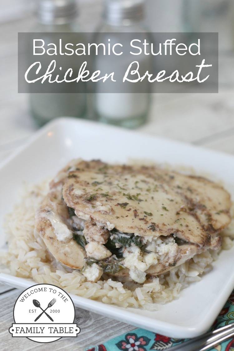 These balsamic stuffed chicken breasts are the perfect lunch or dinner dish!