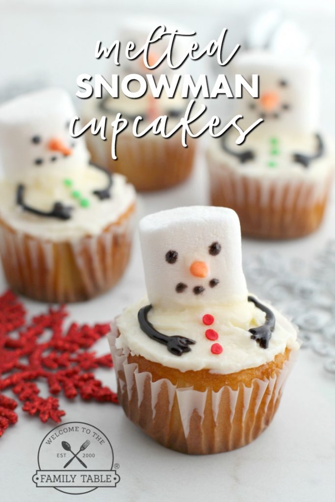 Looking for a fun family activity this winter? Try these fun (and easy) melted snowman cupcakes!