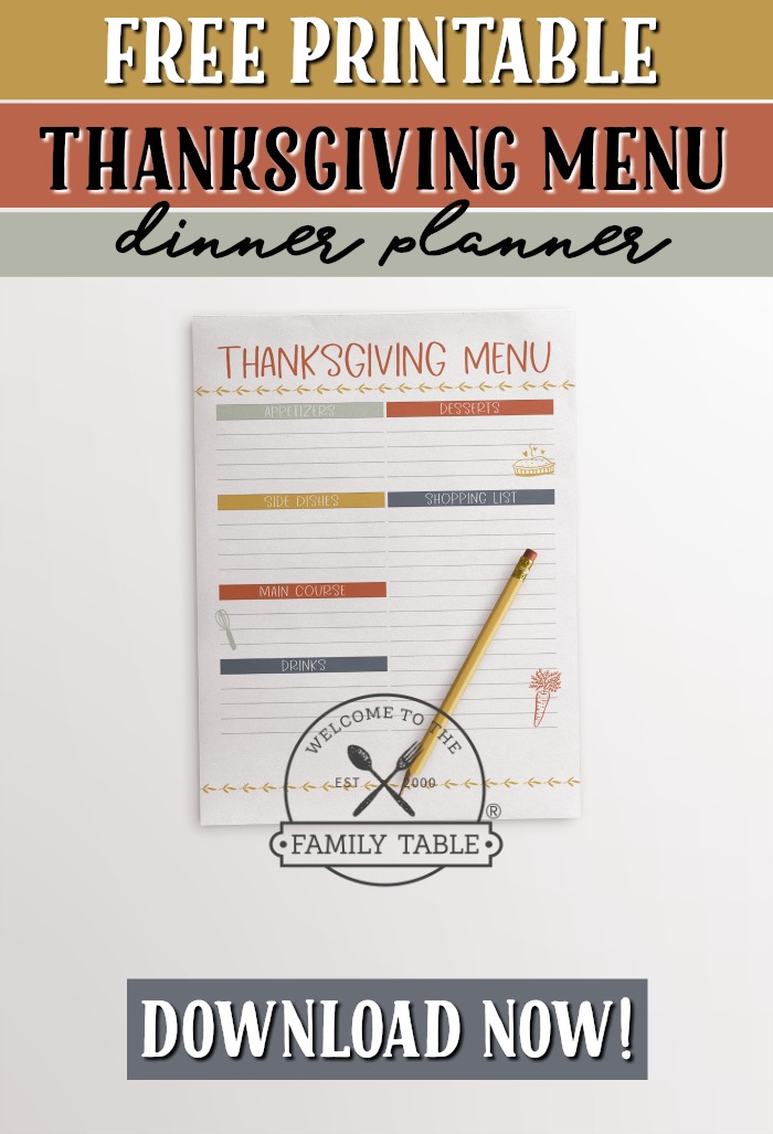 Come grab your FREE printable Thanksgiving dinner planner today!