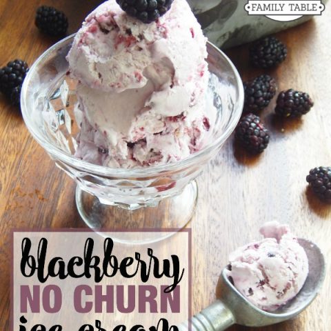 Blackberry No Churn Ice Cream