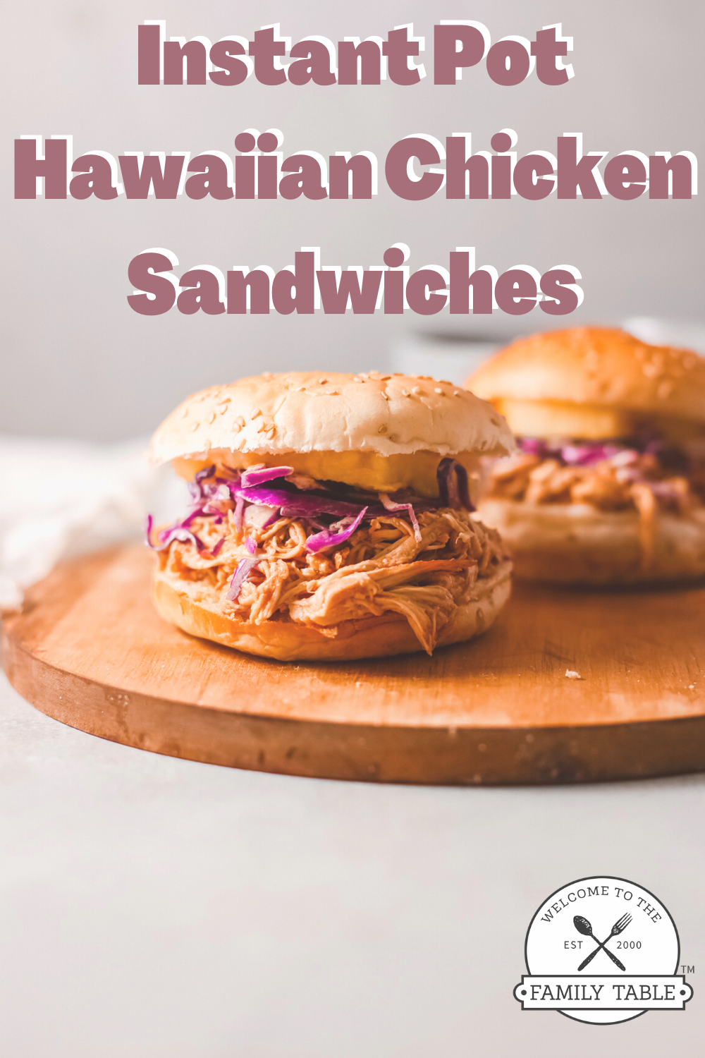 Instant Pot Hawaiian Chicken Sandwiches