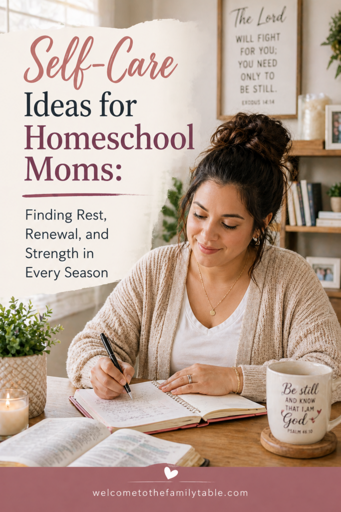 Self-Care Ideas for Homeschool Moms: Finding Rest, Renewal, and Strength in Every Season